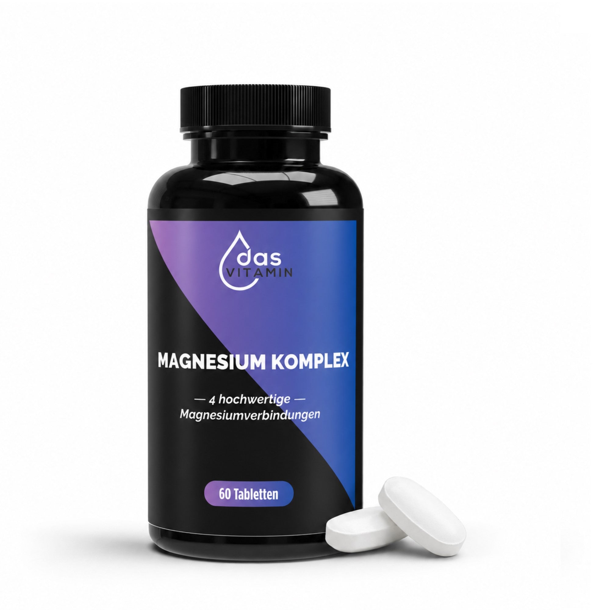 Magnesium 4-fach Komplex | 375 mg | Hochdosierte vegane Tabletten