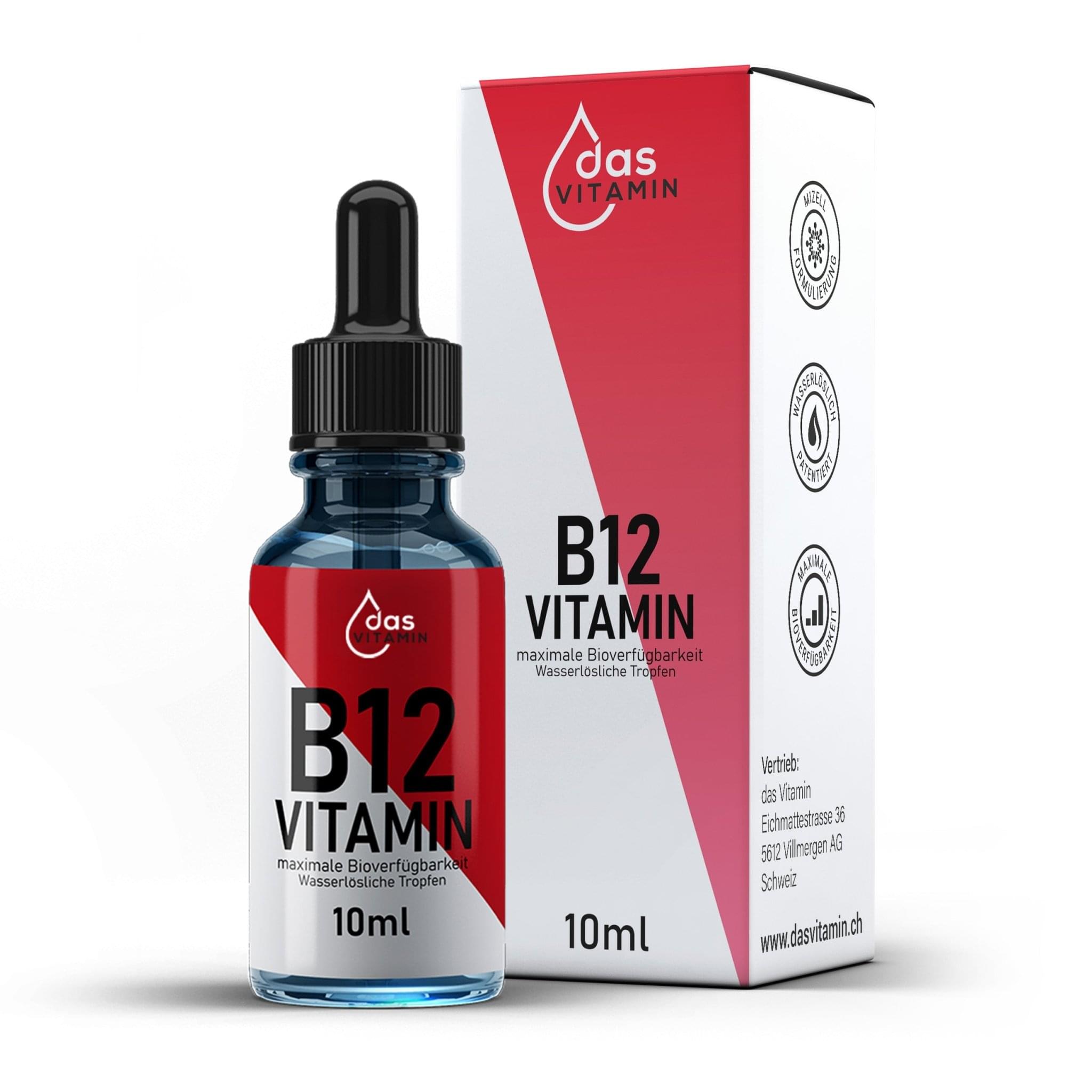 Vitamin B12 Tropfen 10ml | Vegan | Hochdosiert.