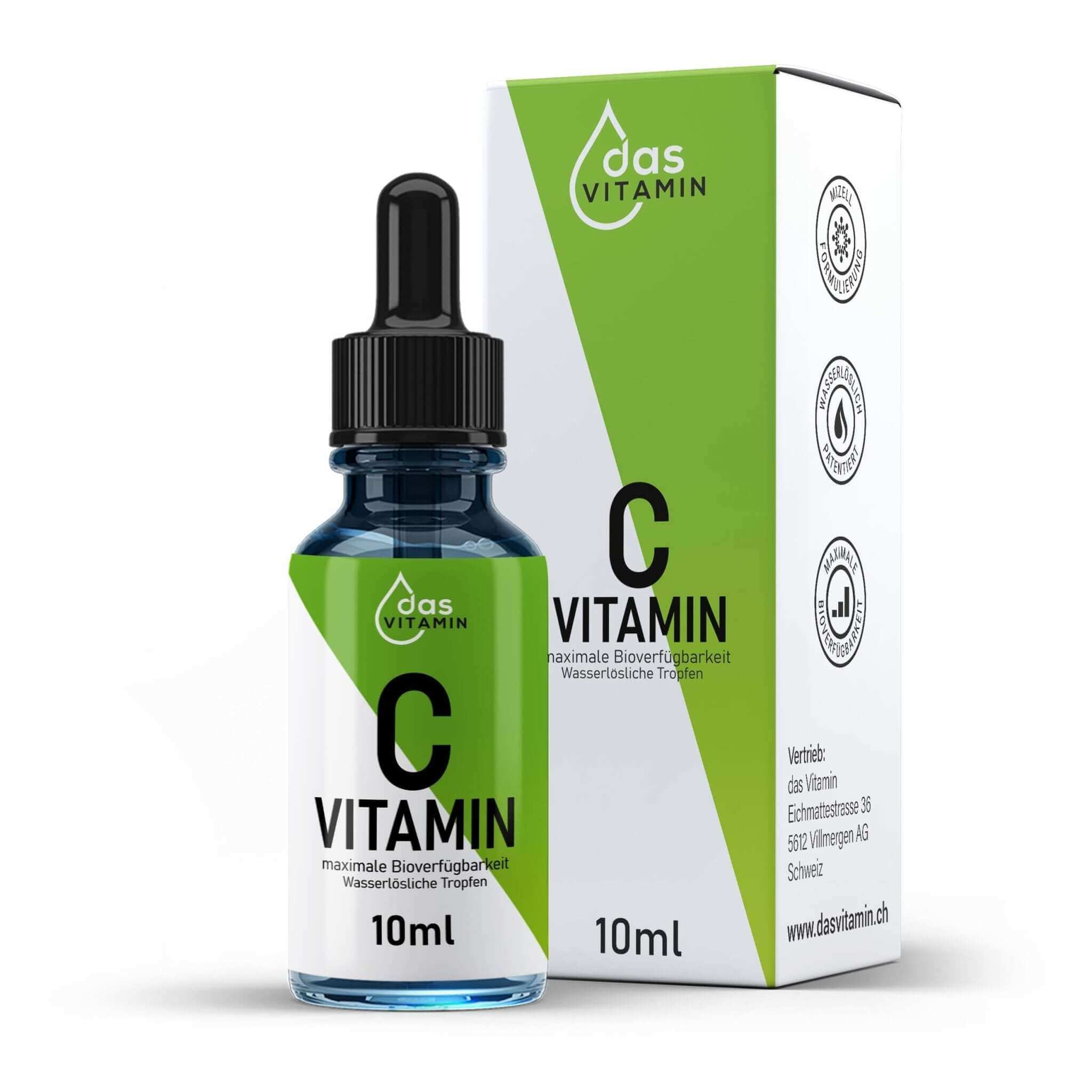 Vitamin C Tropfen 10ml | Vegan | Hochdosiert.