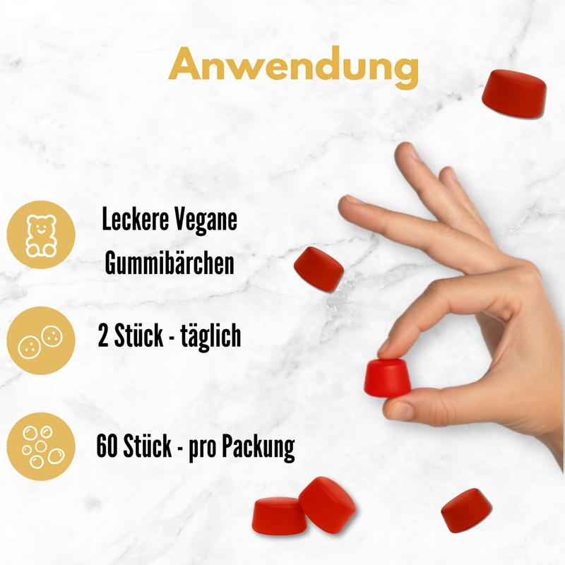 MUMIJO SHILAJIT GUMMIES 1000mg | mit Vitamin C, B6 & B12 | 60 Stück| Vegan | Hochdosiert