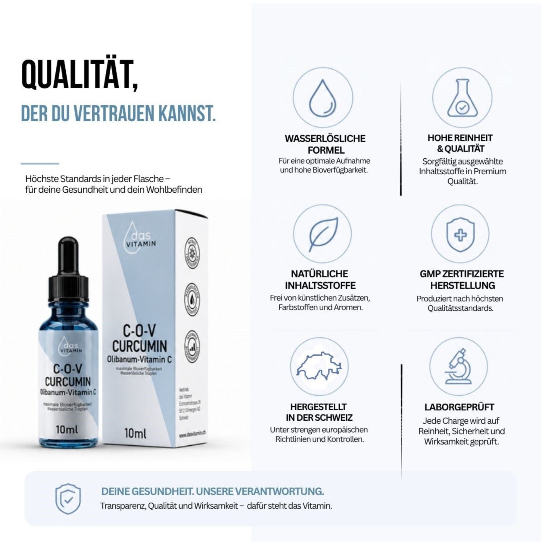 Curcuma + Olibanum + Vitamin C Tropfen 10ml in Glasflasche – vegane hochdosierte Nahrungsergänzung