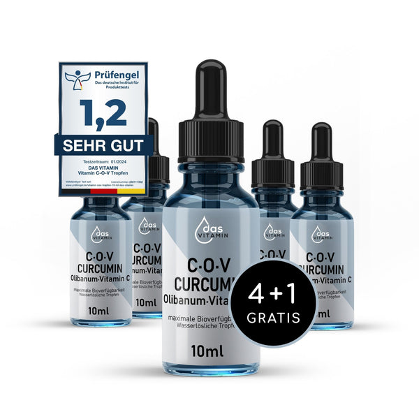 Curcuma+Olibanum+Vitamin C Tropfen 10ml 4+1 Gratis | Vegan | Hochdosiert - das Vitamin