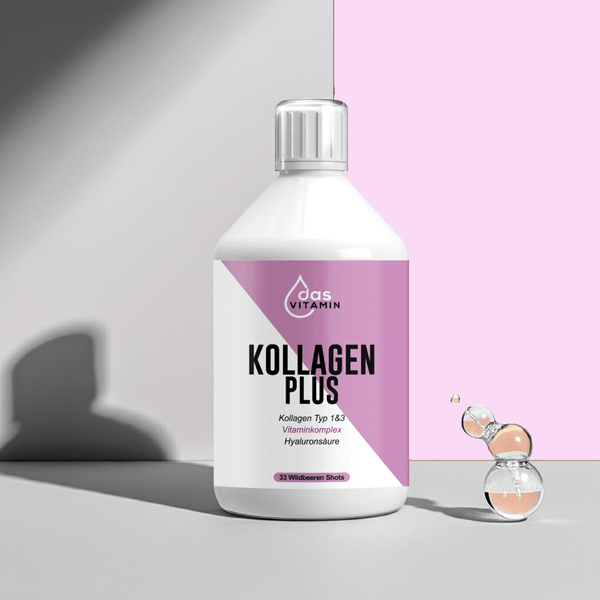 Kollagen Peptide mit Vitamin und Hyaluronsäure flüssig kaufen | Wildbeeren 500ml Flasche - das Vitamin
