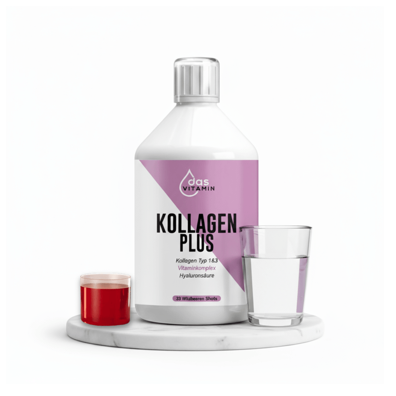 Kollagen Peptide mit Vitamin und Hyaluronsäure flüssig kaufen | Wildbeeren 500ml Flasche - das Vitamin