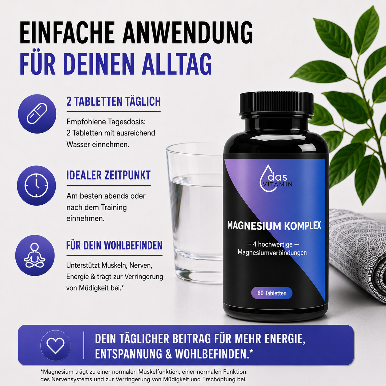 Magnesium 4-fach Komplex 375 mg Tabletten | Schweiz