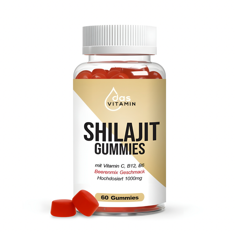 MUMIJO SHILAJIT GUMMIES 1000mg | mit Vitamin C, B6 & B12 | 60 Stück| Vegan | Hochdosiert