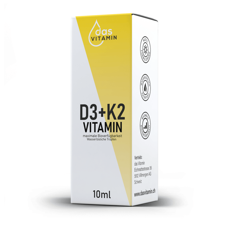 Vitamin D3+K2 Tropfen 10ml | Vegan | Hochdosiert - das Vitamin