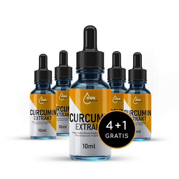 Curcumin Extrakt Tropfen 10ml 4+1 Gratis | Vegan | Hochdosiert - das Vitamin