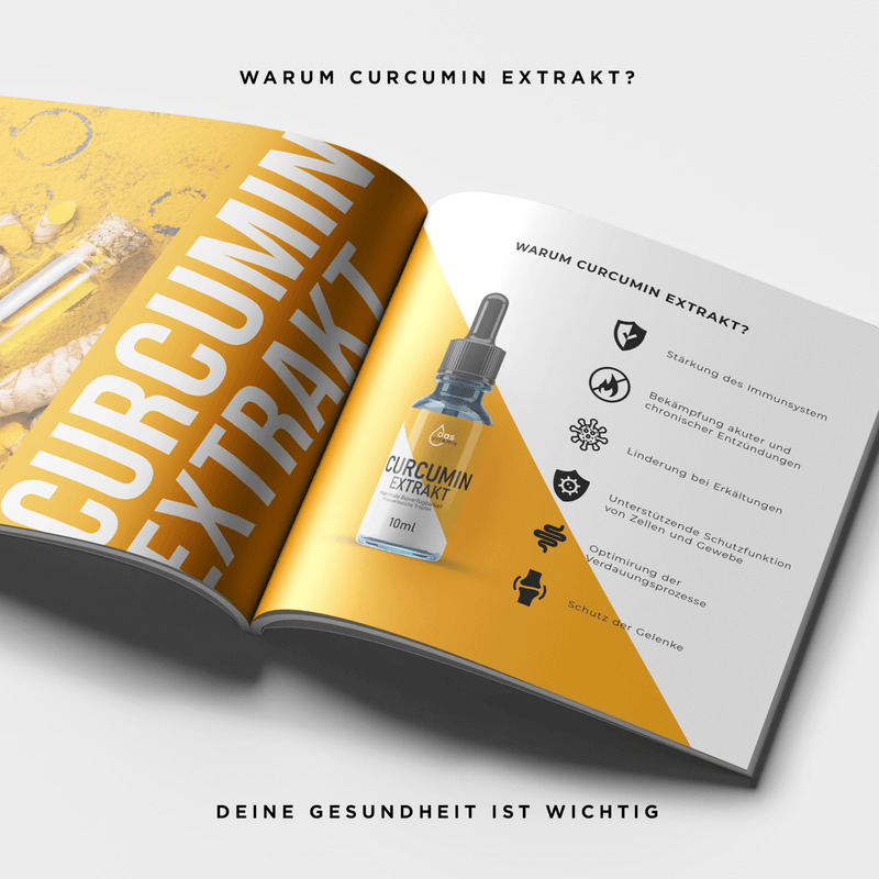Curcumin Extrakt Tropfen 10ml | Vegan | Hochdosiert - das Vitamin