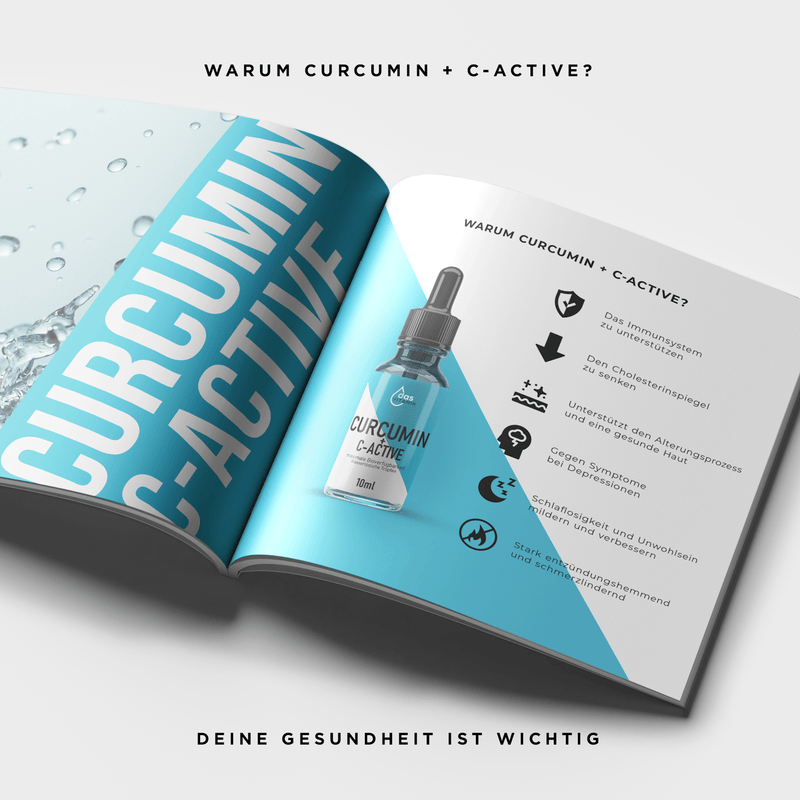 Curcumin+Vitamin C Tropfen 10ml 4+1 Gratis | Vegan | Hochdosiert - das Vitamin