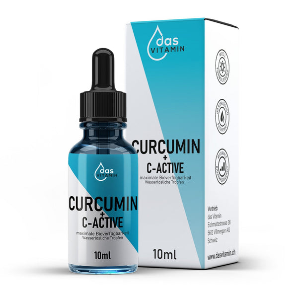 Curcumin+Vitamin C Tropfen 10ml | Vegan | Hochdosiert - das Vitamin