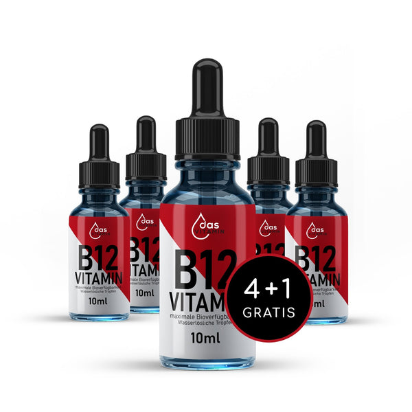 Vitamin B12 Tropfen 10ml 4+1 Gratis | Vegan | Hochdosiert - das Vitamin