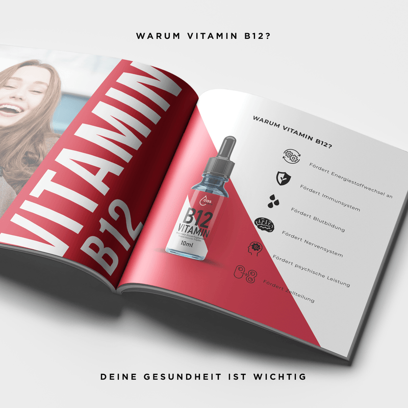 Vitamin B12 Tropfen 10ml | Vegan | Hochdosiert - das Vitamin