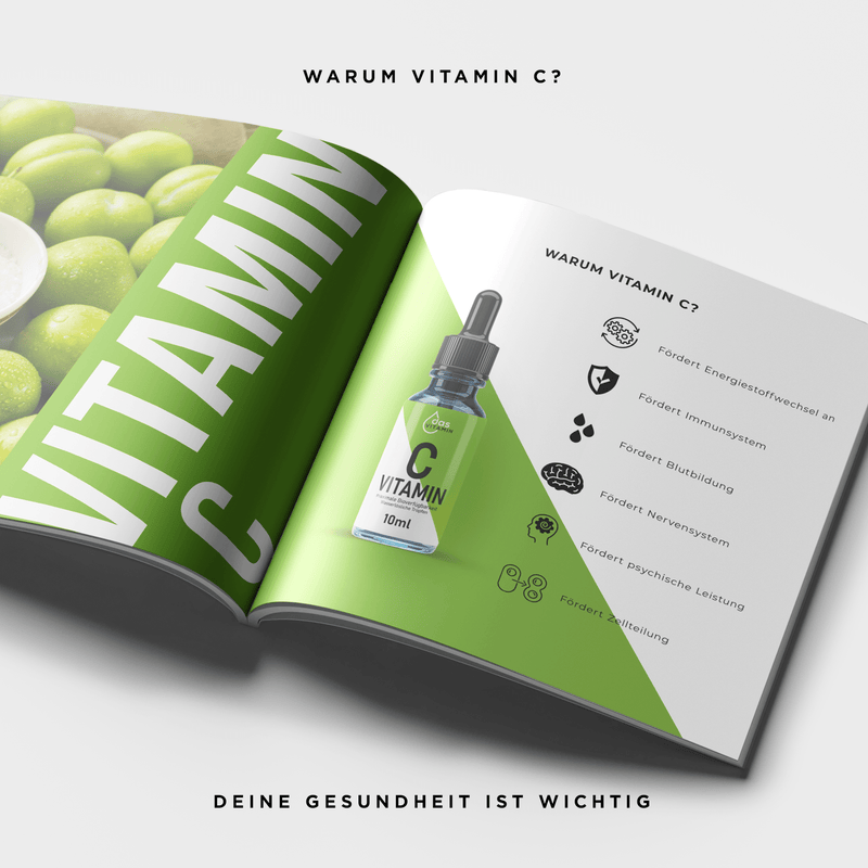 Vitamin C Tropfen 10ml 4+1 Gratis | Vegan | Hochdosiert - das Vitamin